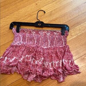 Pink Smocked Women's Skirt